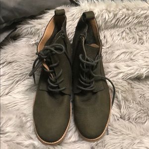 Lucky Brand Olive Green Booties